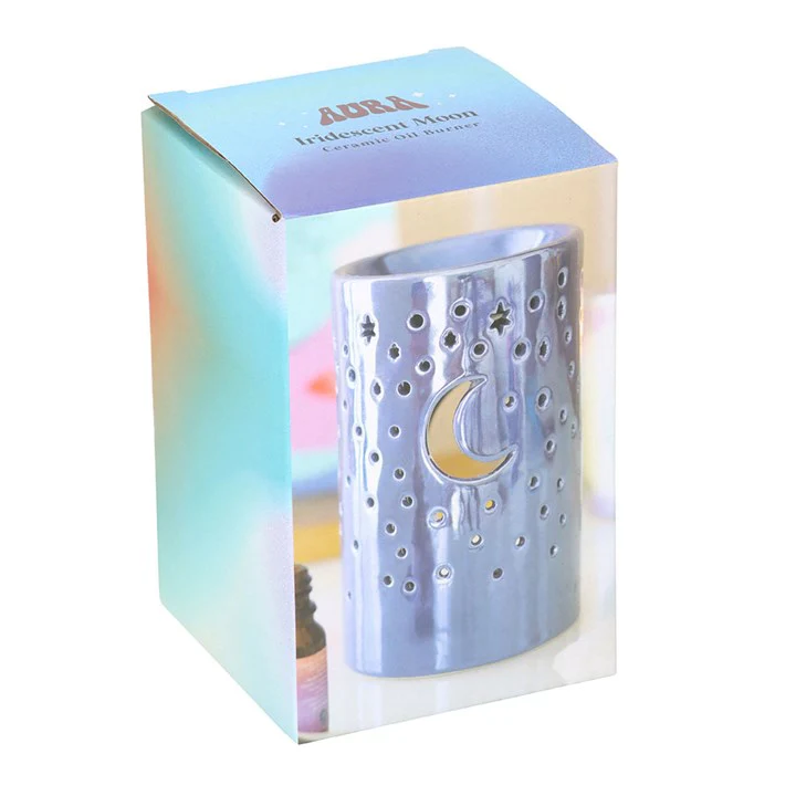 Iridescent Purple Moon Tealight Wax Warmer - Image 5