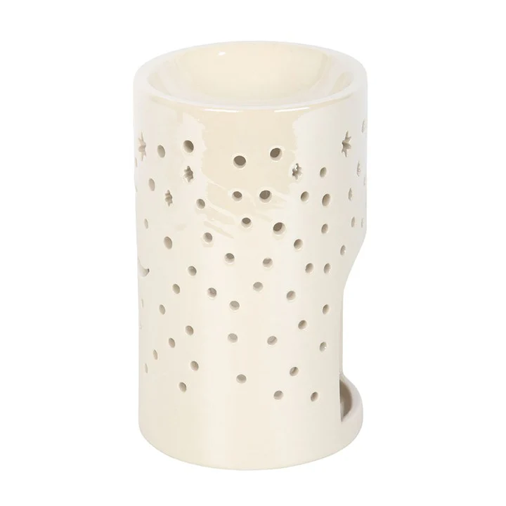 Iridescent White Moon Tealight Wax Warmer - Image 4
