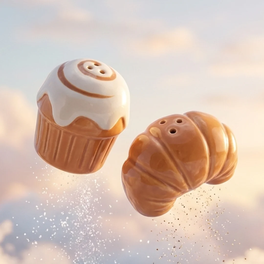 Free Gift Pastry Shaped Salt & Pepper Shakers