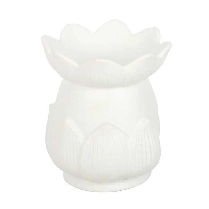 White Lotus Flower Tealight Wax Warmer - Image 4